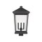 Z-Lite Beacon 3 Light Outdoor Post Mount Fixture, Black & Clear Beveled 568PHXLS-BK - alternate 4
